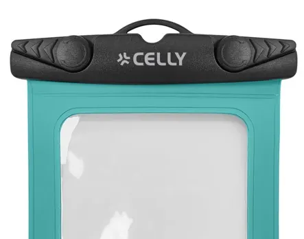 Étui étanche transparente IP68 pour smartphone xxl 7p turquoise — CELLY, vue 1
