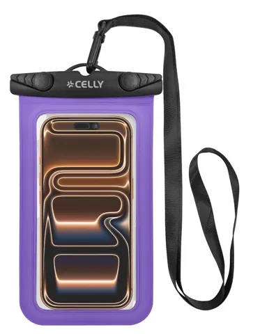 Étui étanche transparente IP68 pour smartphone xxl 7p violet — CELLY, vue 2