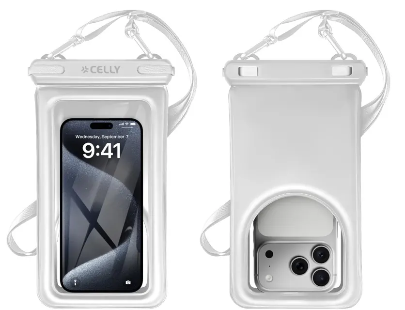 Étui étanche flottant IP68 pour smartphone xxl 6,9p blanc — CELLY, vue 1