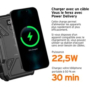 Powerbank solaire 10000 mah noire — HEAD, vue 5