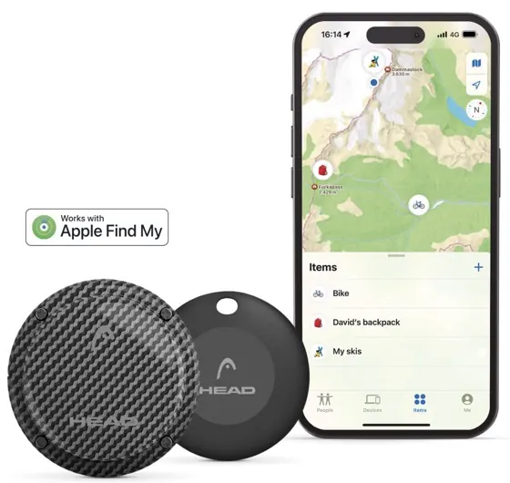 Localisateur d'objets mytag noir — HEAD, vue 3