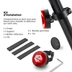 Réflecteur localisateur de vélo mytag noir — HEAD, vue 4