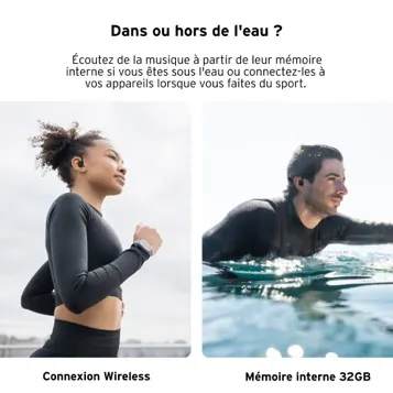 Ecouteur sports à induction waterproof noir — HEAD, vue 5