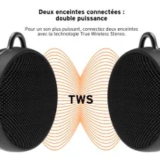 Enceinte bt support guidon TWS IPX7 noire — HEAD, vue 4