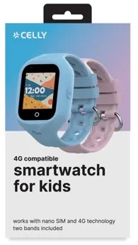 Montre connectée 4g kids bleu et rose — CELLY, vue 4