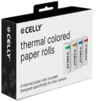 Pack de 4 rouleaux de papier thermique couleur — CELLY, vue 2