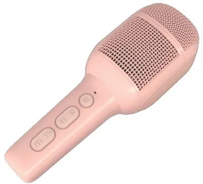 Micro karaoke avec voice effect rose — CELLY, vue 1