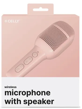 Micro karaoke avec voice effect rose — CELLY, vue 2