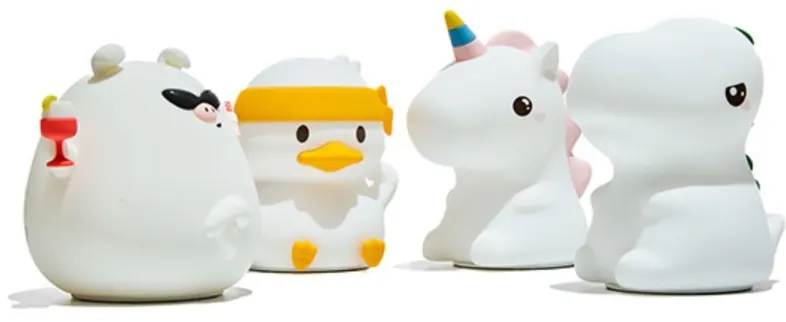 Lampe silicone USB c licorne — MUITOMAS, vue 1