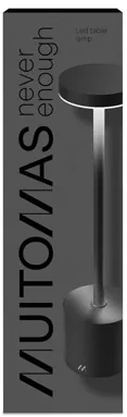 Lampe de table inversée batterie noire — MUITOMAS, vue 2