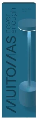 Lampe de table inversée batterie bleue — MUITOMAS, vue 1