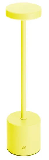 Lampe de table inversée batterie jaune — MUITOMAS, vue 1