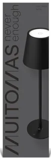 Lampe de table batterie noire — MUITOMAS, vue 1