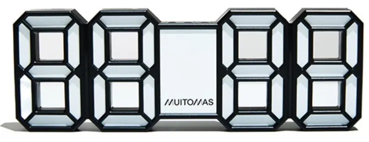 Neon horloge numérique — MUITOMAS, vue 3