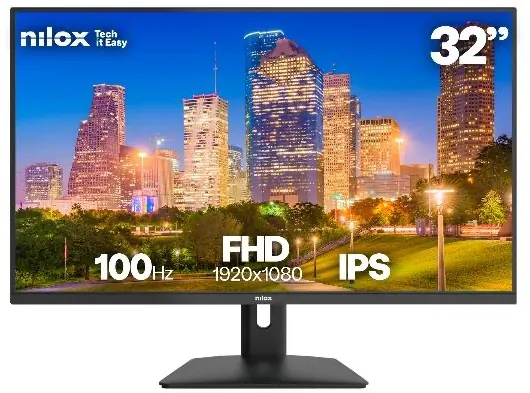 Écran ultraslim nxm32fhd1001 32p 120hz 4ms noir — NILOX, vue 1