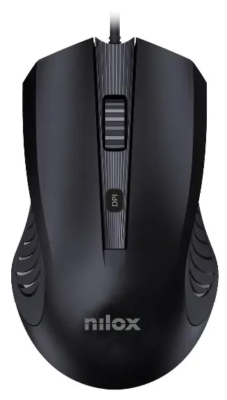 Souris filaire ergonomique 1200dpi noire — NILOX, vue 1