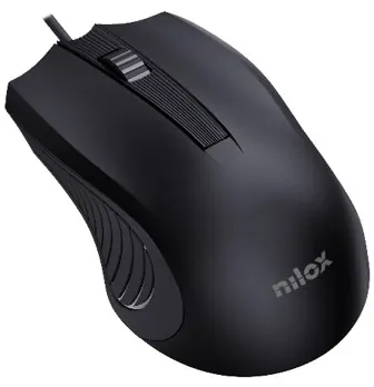 Souris filaire ergonomique 1200dpi noire — NILOX, vue 2