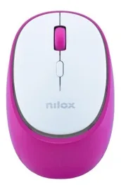 Souris sans fil et bt silence 1600dpi blanc/rose — NILOX, vue 1