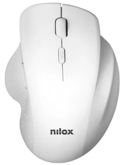 Souris sans fil ergonomique 3200 dpi blanche — NILOX, vue 1