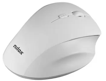 Souris sans fil ergonomique 3200 dpi blanche — NILOX, vue 3