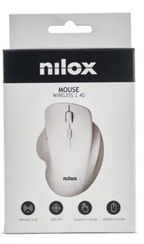 Souris sans fil ergonomique 3200 dpi blanche — NILOX, vue 4