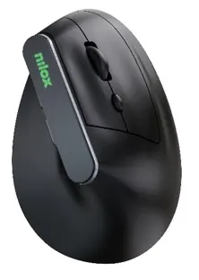 Souris sans fil vertical dual Bluetooth et 2,4ghz noire — NILOX, vue 2