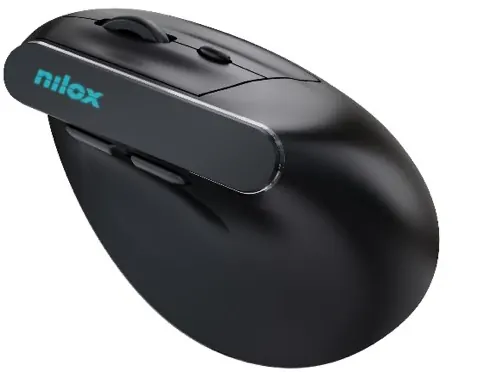 Souris sans fil vertical dual bt et 2,4ghz noire — NILOX, vue 1