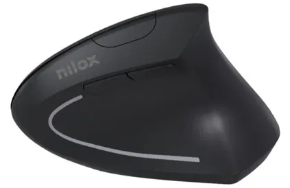 Souris sans fil vertical dual bt et 2,4ghz noire — NILOX, vue 2