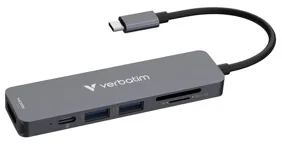 Hub USB-C 6 en 1 hdmi 4K — VERBATIM, vue 3