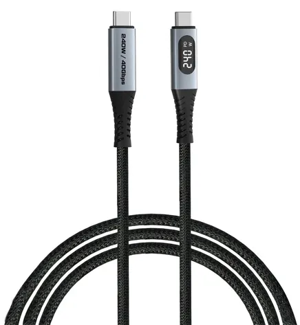 Cable USB c charge date et vidéo 4K 240w 120cm noir — VERBATIM, vue 1