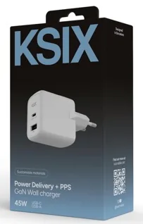 Chargeur gan 100w pd blanc — KSIX, vue 2