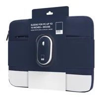 Bundle sleeve 16 pouces avec souris sans fil bleu — PANTONE, vue 1
