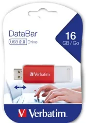Clé USB databar rouge 16 Go — VERBATIM, vue 3