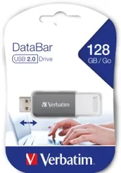 Clé USB databar grise 128 Go — VERBATIM, vue 2