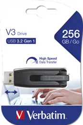 Clé USB V3 USB3 256 Go noire — VERBATIM