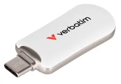 Cle USB c plectra 128go blanche — VERBATIM, vue 1