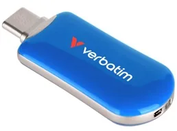 Cle USB c plectra 64go bleue — VERBATIM, vue 1