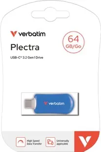 Cle USB c plectra 64go bleue — VERBATIM, vue 2