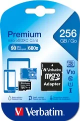 Micro sdhc 256 Go classe 10 ac adapt — VERBATIM