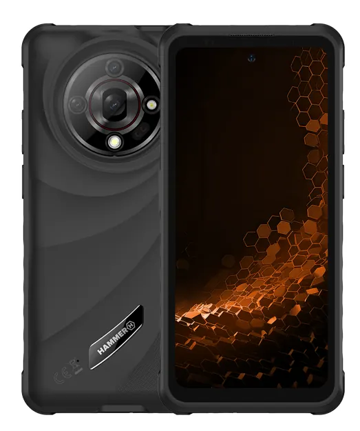 Telephone iron 6 noir — HAMMER, vue 1