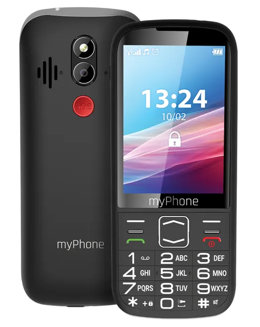Telephone halo 4 lte noir — MYPHONE, vue 1