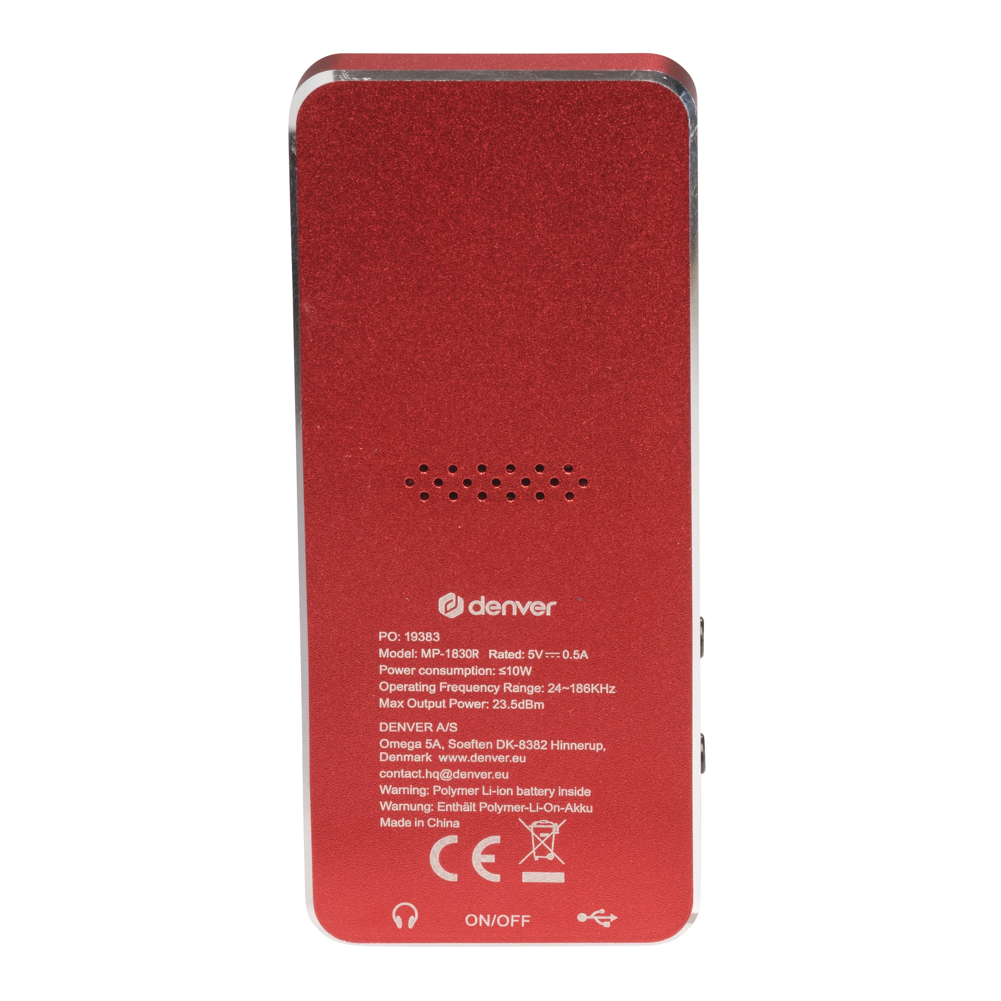 Lecteur MP4 Denver 4 Go MP-1830 rouge — DENVER, vue 8