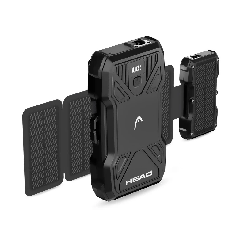 Powerbank Solaire 20000 Mah Noire — HEAD, vue 1