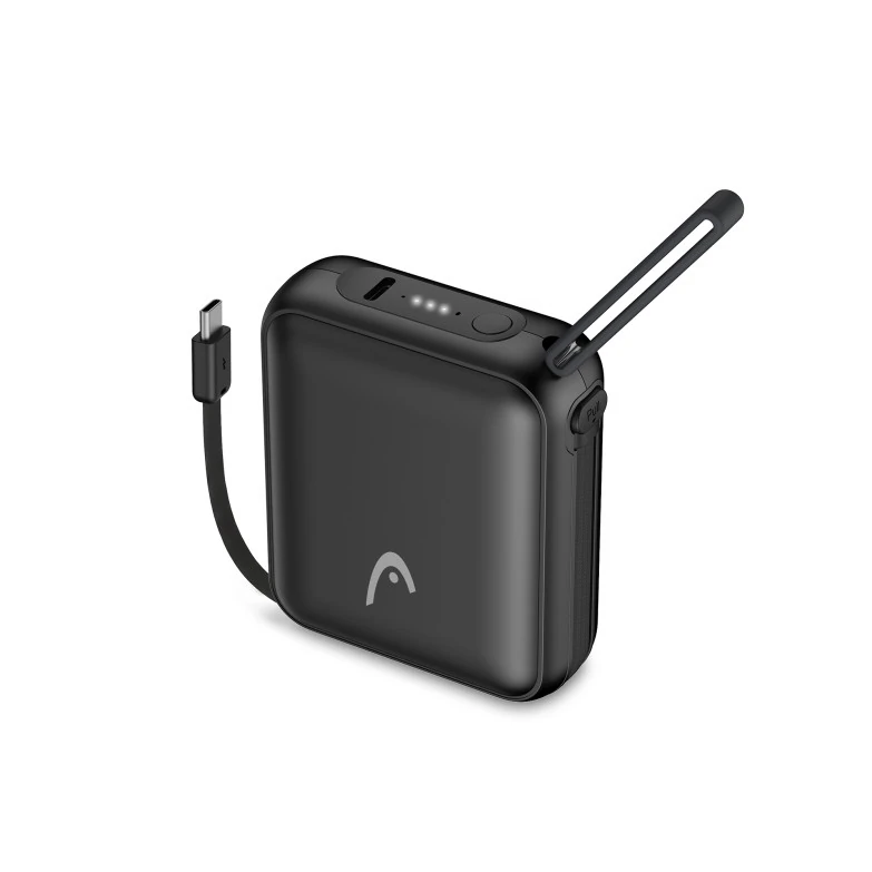 Powerbank 10000 Mah 20W Noire — HEAD, vue 2