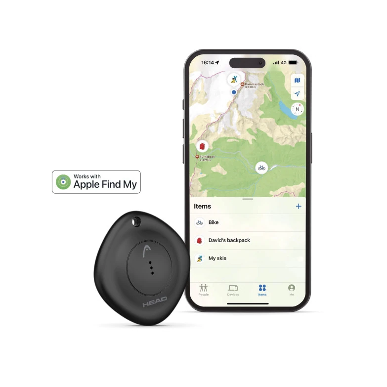 Localisateur d'objets mytag noir — HEAD, vue 3
