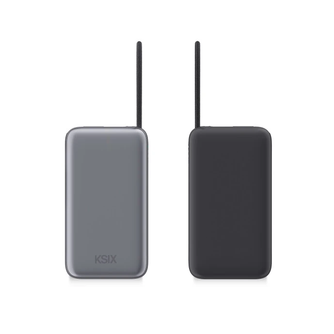 Power Bank Retractable 1000MAH Grise — KSIX, vue 4
