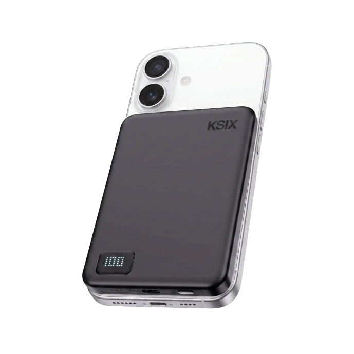 Power Bank Slim Magsafe 5000MAH 20W Noire — KSIX, vue 4
