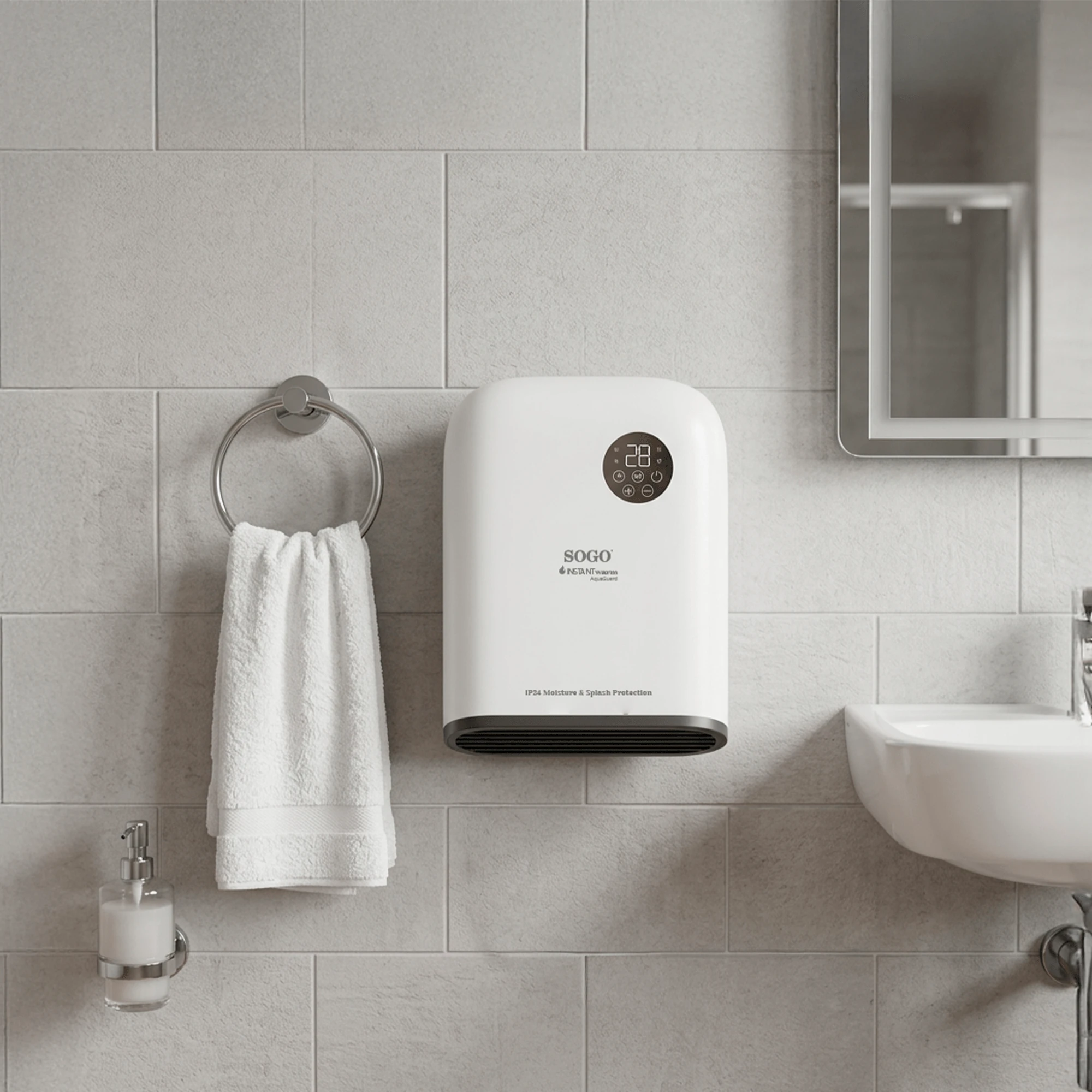 Chauffage Mural Salle De Bain 2000W CAL-SS-18385 — SOGO, vue 3