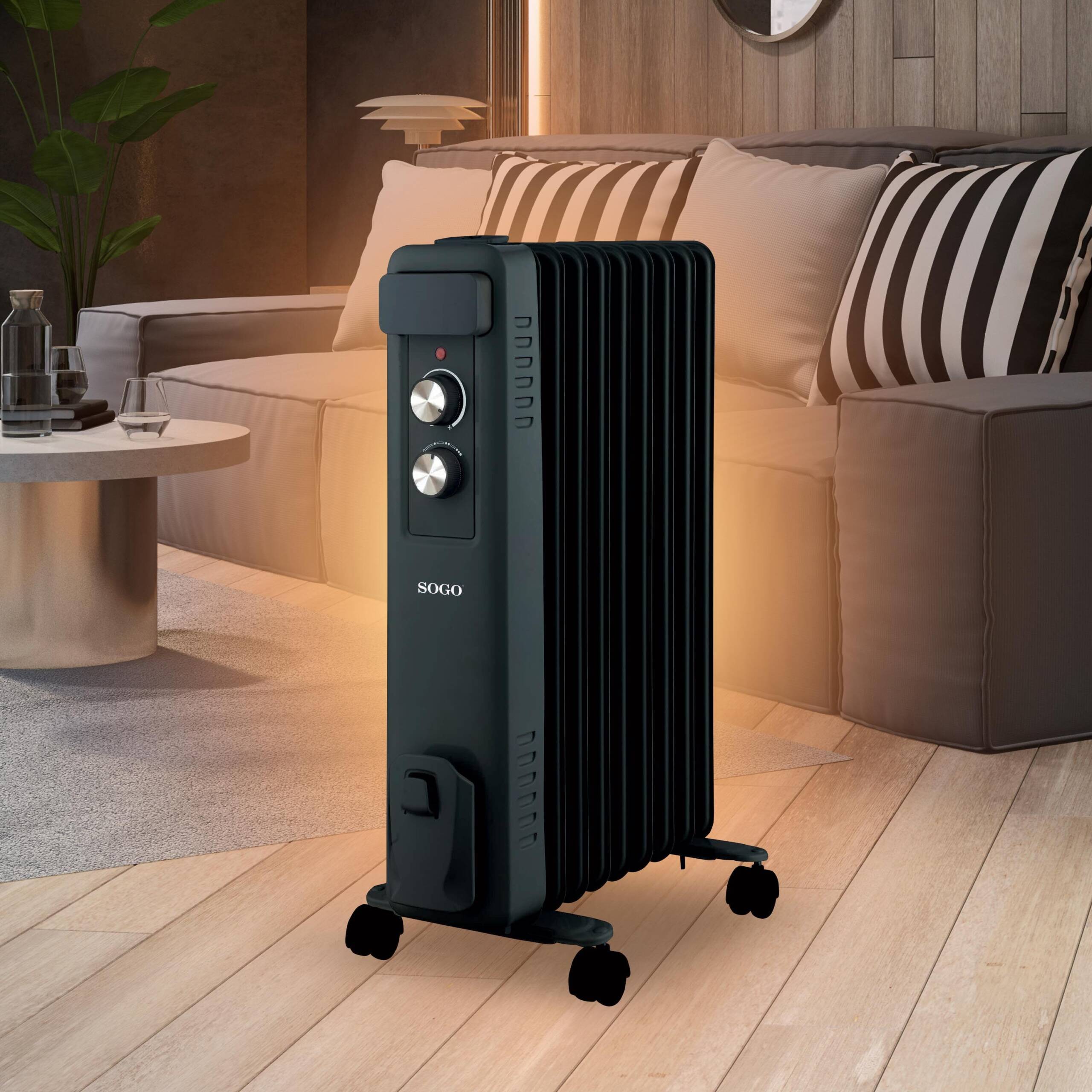 Radiateur À Huile 9 Éléments 2000W CAL-SS-18460 — SOGO, vue 2