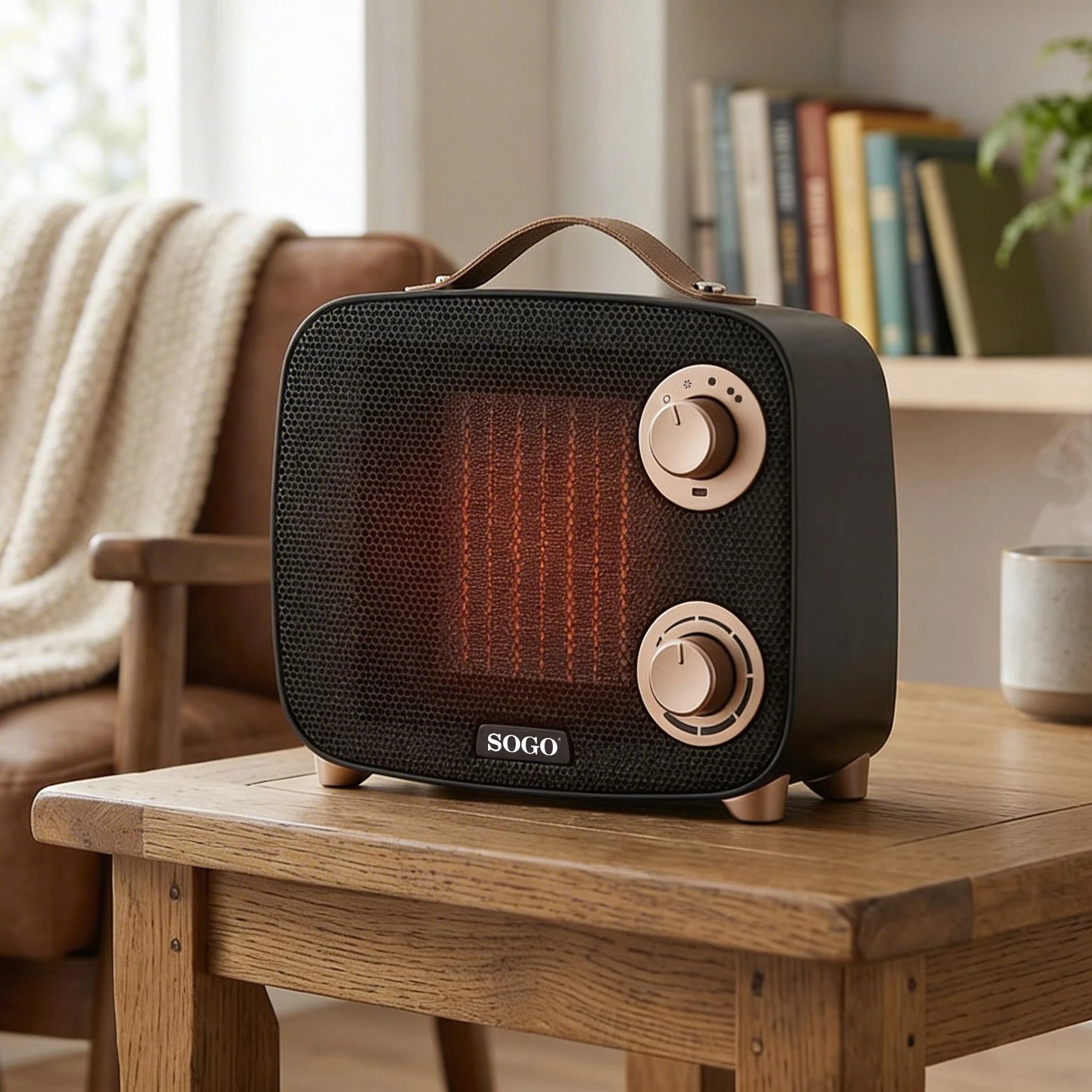 Chauffage Soufflant Retro 1500W CAL-SS-18495 Noir — SOGO, vue 4